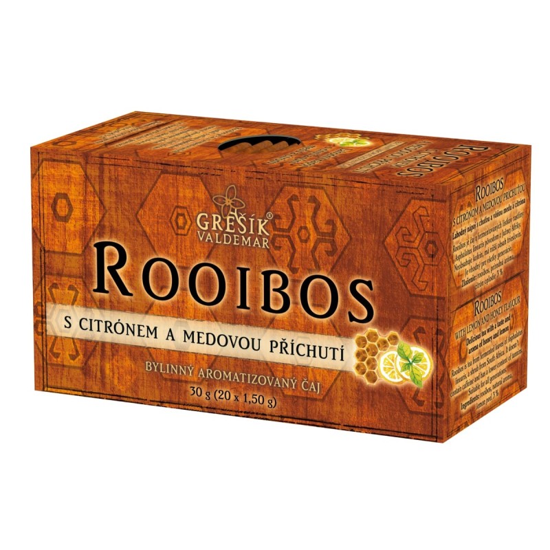 Grešík Rooibos s citrónem a medovou příchutí 20 x 1,5 g